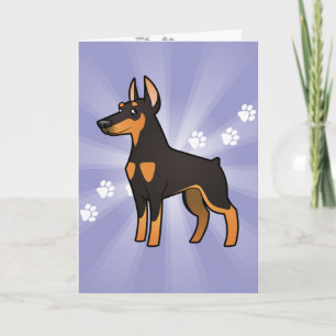 Cartoon Doberman Pinscher Kaart