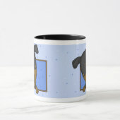 Cartoon Doberman Pinscher Mok (Midden)