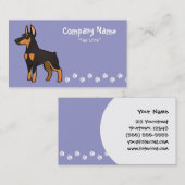 Cartoon Doberman Pinscher Visitekaartje (Voorkant / Achterkant)