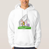 Cartoon Doelman Mannen Hoodie (Voorkant)