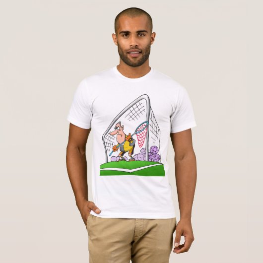 Cartoon Doelman Mannen T-shirt (Voorkant volledig)
