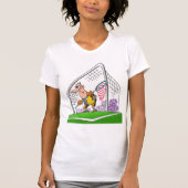 Cartoon Doelman Vrouwen T-shirt (Voorkant)
