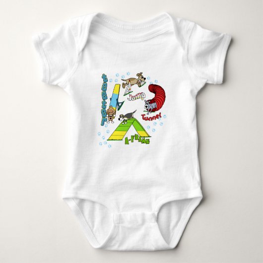 Cartoon Dog Agility Baby Creeper Romper (Voorkant)