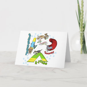 Cartoon Dog Agility Card Kaart