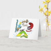 Cartoon Dog Agility Kaart (Gele Bloem)