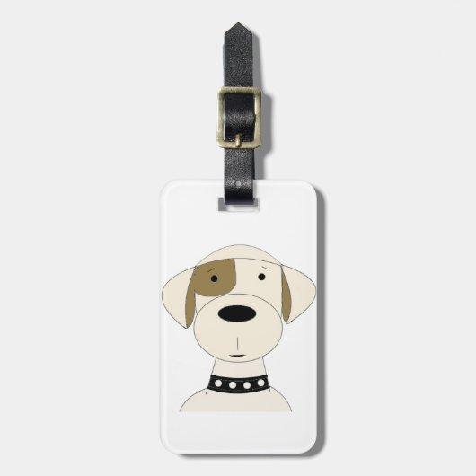 Cartoon Dog Bagagelabel (Voorkant verticaal)
