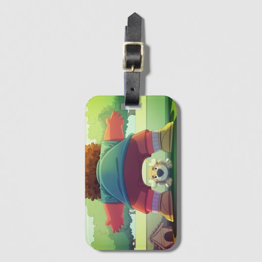 Cartoon Dog Bagagelabel (Voorkant (verticaal))