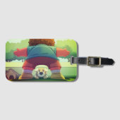 Cartoon Dog Bagagelabel (Voorkant (horizontaal))