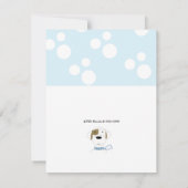 Cartoon Dog Birthday Party Invitation Kaart (Achterkant)