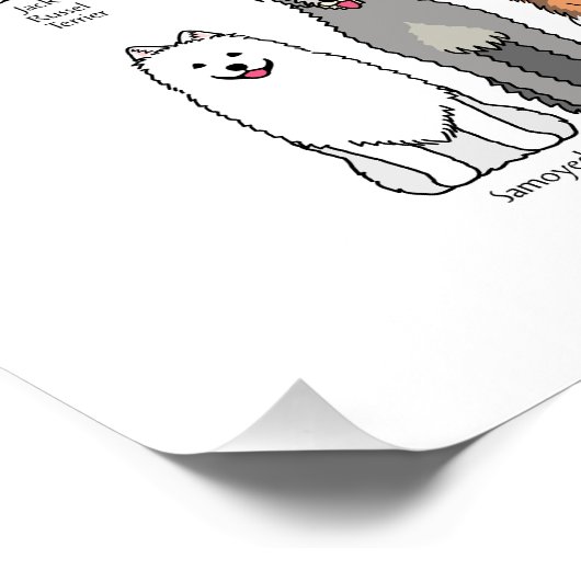 cartoon dog breeds poster (Hoek)