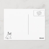 Cartoon Dog Briefkaart (Achterkant)