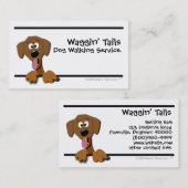 Cartoon Dog Business Card-sjabloon Visitekaartje (Voorkant / Achterkant)