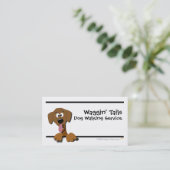 Cartoon Dog Business Card-sjabloon Visitekaartje (Staand voorkant)