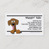 Cartoon Dog Business Card-sjabloon Visitekaartje (Achterkant)