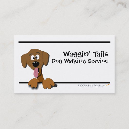 Cartoon Dog Business Card-sjabloon Visitekaartje (Voorkant)
