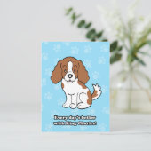 Cartoon Dog Cavalier King Charles Briefkaart (Staand voorkant)