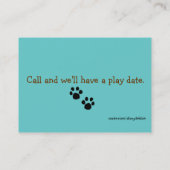 Cartoon Dog Children's Calling Card Contactkaartje (Achterkant)