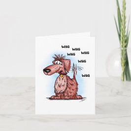 Cartoon Dog Dank u kaart