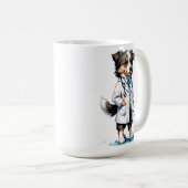 Cartoon Dog Dierenarts Koffiemok (Voorkant rechts)