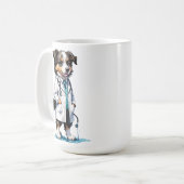 Cartoon Dog Dierenarts Koffiemok (Voorkant links)