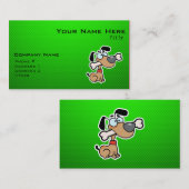 Cartoon Dog; Groen Visitekaartje (Voorkant / Achterkant)