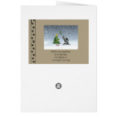 Cartoon Dog Holiday Christmas Card (Achterkant)