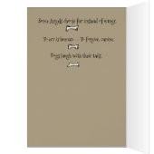 Cartoon Dog Holiday Christmas Card (Binnen (Links))