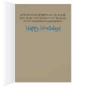 Cartoon Dog Holiday Christmas Card (Binnen (Rechts))