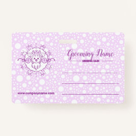 Cartoon Dog Illustratie voor Grooming Badge