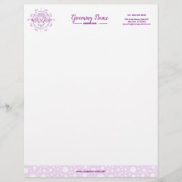 Cartoon Dog Illustratie voor Grooming Briefhoofd