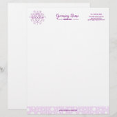 Cartoon Dog Illustratie voor Grooming Briefhoofd (Voorkant / Achterkant)