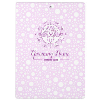 Cartoon Dog Illustratie voor Grooming Klembord