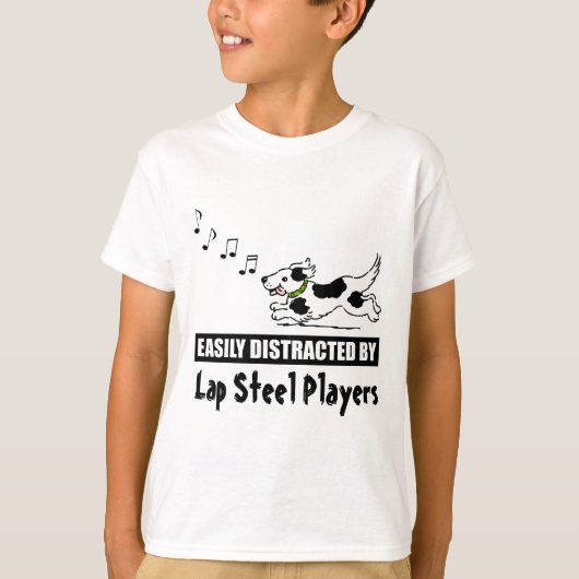 Cartoon Dog is gemakkelijk verstoord door Lap Stee T-shirt (Voorkant)