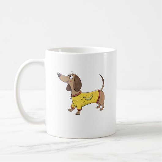 Cartoon dog koffiemok (Links)