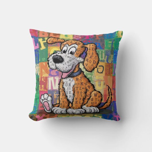 Cartoon Dog Kussen (Voorkant)