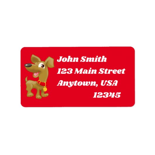 Cartoon Dog Label (Voorkant)