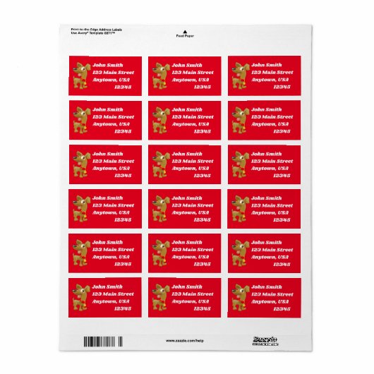 Cartoon Dog Label (Full Sheet)