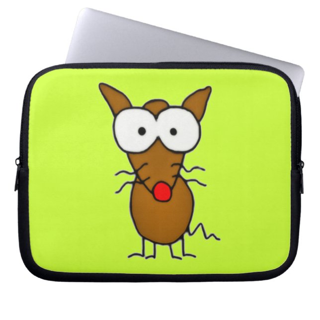 Cartoon Dog Laptop Sleeve (Voorkant)