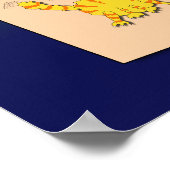 Cartoon Dog las Funny School Education Reading Poster (Hoek)