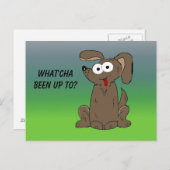 Cartoon Dog met Big Eyes Briefkaart (Voorkant / Achterkant)