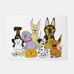 Cartoon Dog Pack Deurmat