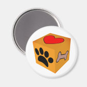 Cartoon Dog Paw Heart en Bone Magneet (Voorkant / Achterkant)