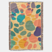 Cartoon Dog Paw Print Colorful Abstracte Art Deken (Voorkant Verticaal)