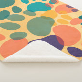 Cartoon Dog Paw Print Colorful Abstracte Art Sherpa Deken (3/4)