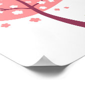 Cartoon Dog Puppy Bird Bloom Flower Pink Spring Poster (Hoek)