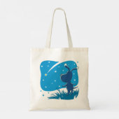 Cartoon Dog Puppy Shooting Star Blue Sky Tote Bag (Achterkant)