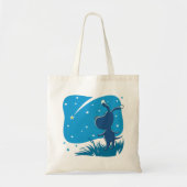 Cartoon Dog Puppy Shooting Star Blue Sky Tote Bag (Voorkant)
