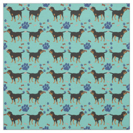 Cartoon Dog - Rottweiler (natuurlijke staart) Stof