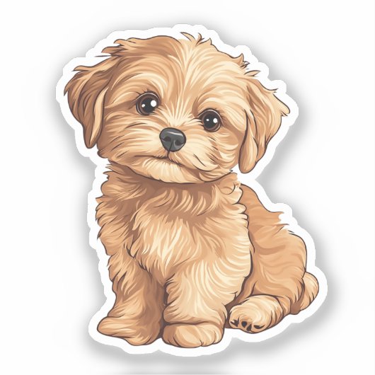 Cartoon dog sticker (Voorkant)