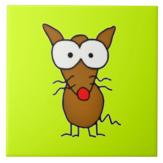 Cartoon Dog Tegeltje (Voorkant)